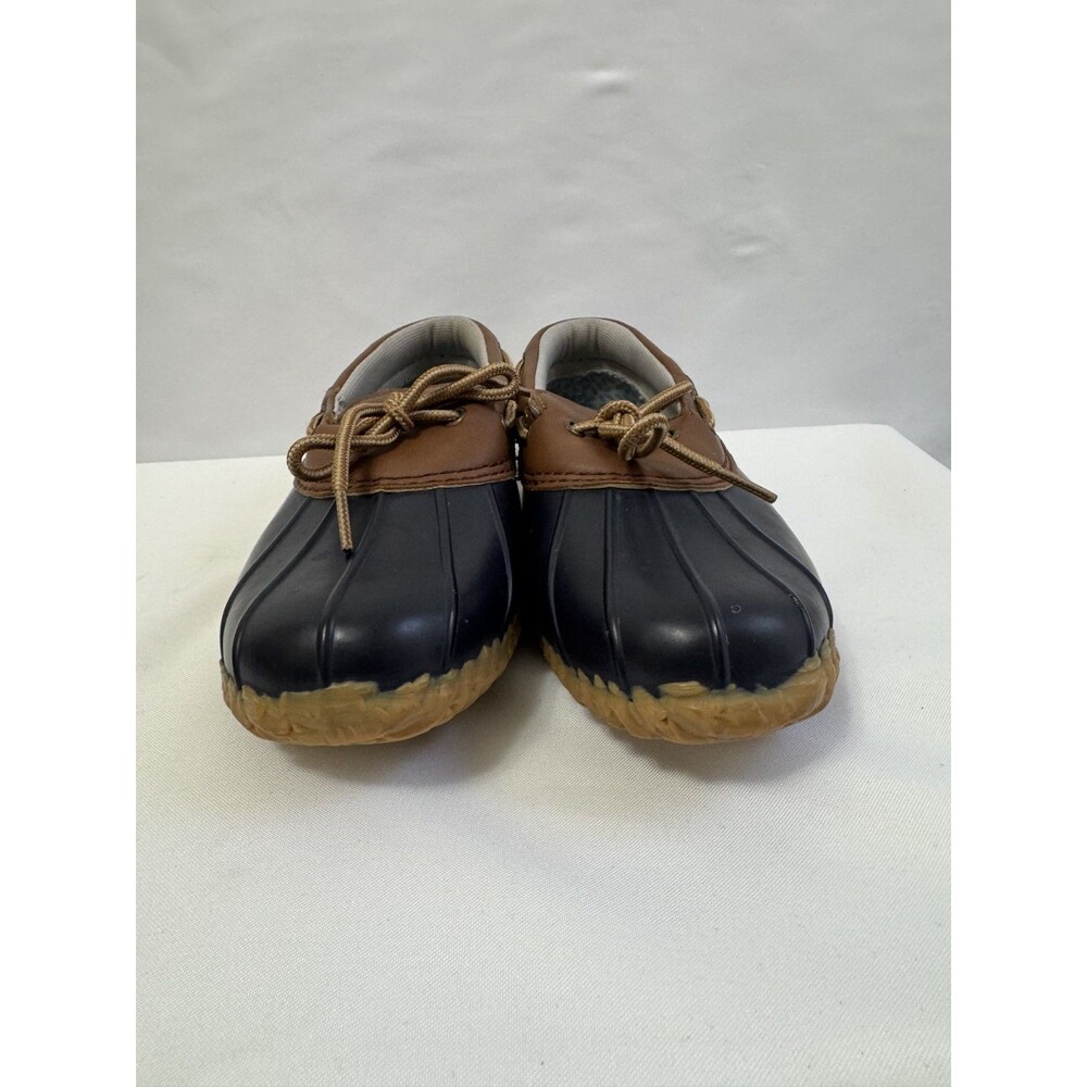 JBU by Jambu Gwen Weather Ready Duck Slip-On Rain Shoes Navy Brown Women’s  Sz 7 - Picture 12 of 13